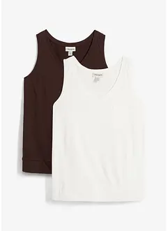 Tanktop van biologisch katoen (set van 2), bonprix