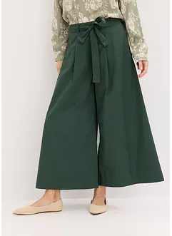 Katoenen popeline broek met riem (2-dlg set), bonprix