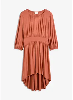 Jersey jurk met plooitjes, bonprix