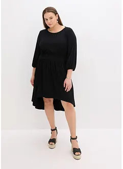 Jersey jurk met plooitjes, bonprix