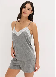 Shortama met sierlijk kant, bonprix