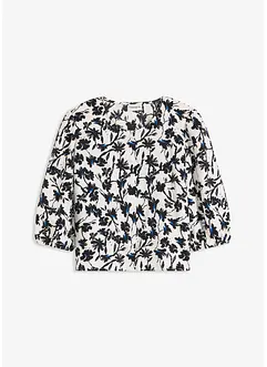 Blouse met korte mouwen van gestructureerd materiaal, bonprix