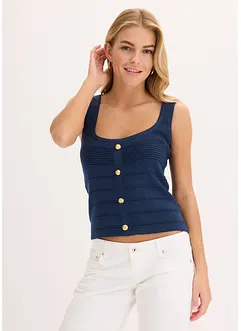 Gebreide top met metallic effect, bonprix