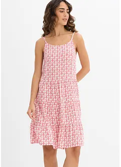 Jurk met spaghettibandjes van soepele viscose, bonprix
