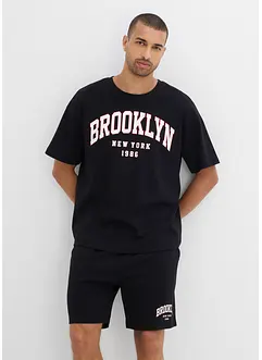 T-shirt en korte broek van zwaar biologisch katoen (2-dlg. set), bonprix