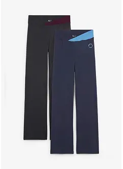 Katoenen sportbroek, bootcut (set van 2), bonprix