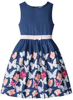 Meisjes jurk in A-lijn met vlinderprint, bonprix