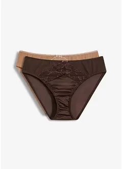 Slip met glanzend effect (set van 2), bonprix
