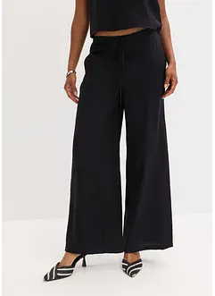 Palazzo broek van een gestructureerde viscosemix, bonprix