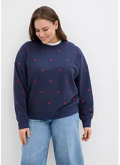 Oversized sweater met borduursel, bonprix