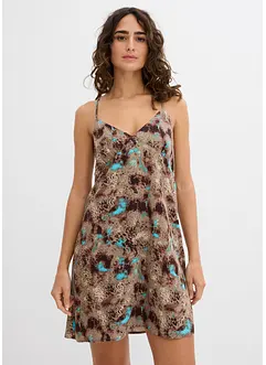 Jurk met spaghettibandjes van soepele viscose, bonprix