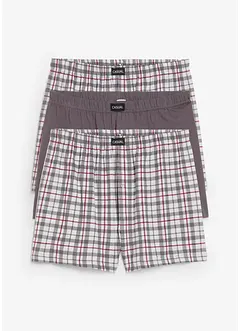 Losse jersey boxers (set van 3) geruit, bonprix