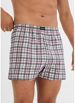 Losse jersey boxers (set van 3) geruit, bonprix