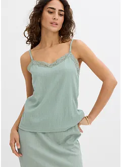 Top met spaghettibandjes van licht crêpe, bonprix