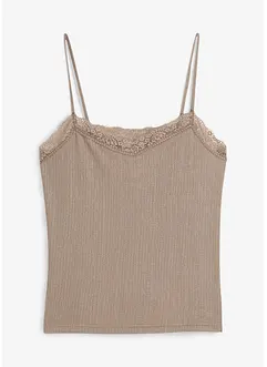 Top met spaghettibandjes van licht crêpe, bonprix