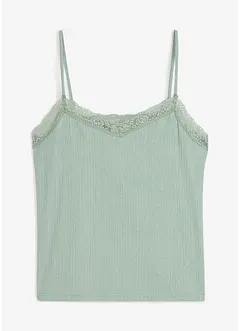 Top met spaghettibandjes van licht crêpe, bonprix