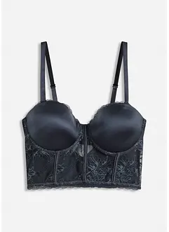 Balconette bh met eyelash-kant en glanseffect, bonprix