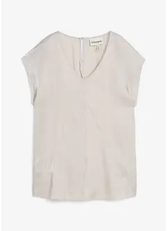 Blouse van satijn met korte mouwen, bonprix