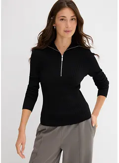 Geribd shirt in een zachte viscosemix, bonprix