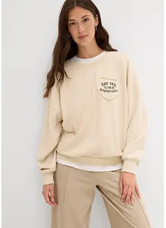 Oversized sweater in een zachte katoenmix, bonprix