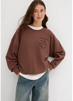 Oversized sweater in een zachte katoenmix, bonprix
