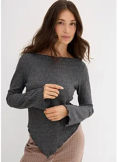 Geribd shirt in een zachte viscosemix, bonprix