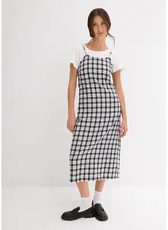 Flanellen jurk met bandjes van puur katoen, bonprix