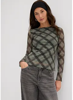 Longsleeve van fijne mesh, bonprix