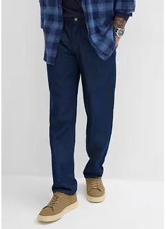 Loose fit jeans met bandplooien, straight, bonprix