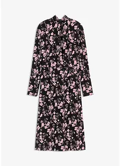 Midi jurk met opstaande kraag, bonprix