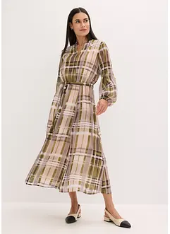 Chiffonjurk met een riem, bonprix