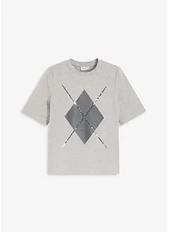 Shirt met halflange mouwen, pailletten en print, bonprix