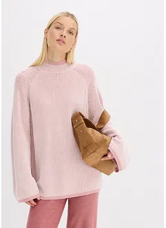 Oversized trui met opstaande kraag, bonprix