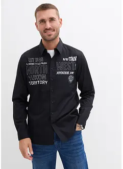 Overhemd van puur katoen met lange mouwen, bonprix