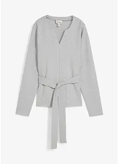 Longsleeve in een viscosemix met een brede ceintuur, bonprix