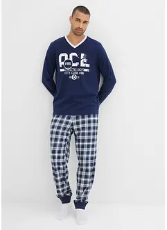 Pyjama met lange mouwen in een katoenmix, bonprix