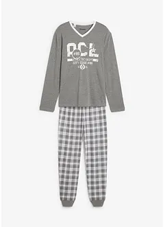 Pyjama met lange mouwen in een katoenmix, bonprix