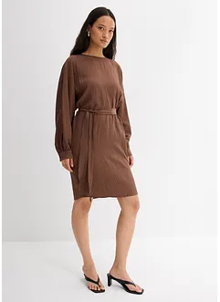 Mini jurk met structuur in een viscosemix, bonprix