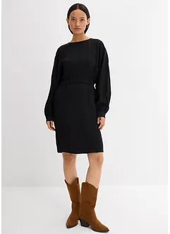 Mini jurk met structuur in een viscosemix, bonprix