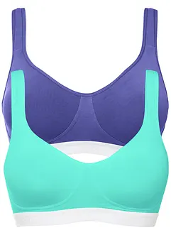 T-shirt bh zonder beugels (set van 2) met biologisch katoen, bonprix
