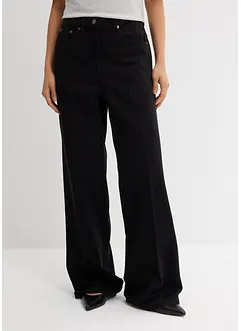 Twillbroek met plooi van puur katoen, bonprix