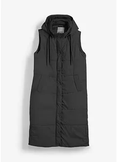 Lange bodywarmer met capuchon en zijsplitten, bonprix