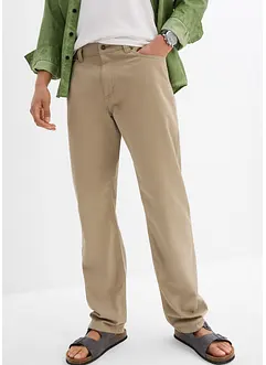 Regular fit twill broek van katoen, straight, bonprix