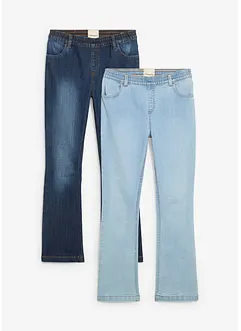 Instapjeans (set van 2), mid waist, bonprix