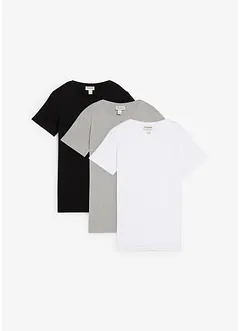 T-shirt van biologisch katoen (set van 3), bonprix