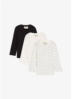 Longsleeve van biologisch katoen (set van 3), bonprix