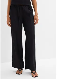 Slip-on broek van viscosemix met structuur, bonprix