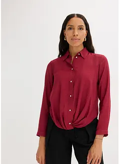 Blouse van gestructureerd materiaal met wikkeldetail, bonprix