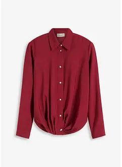Blouse van gestructureerd materiaal met wikkeldetail, bonprix