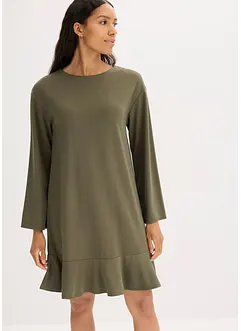 Korte jurk met volant van Punto di Roma, bonprix